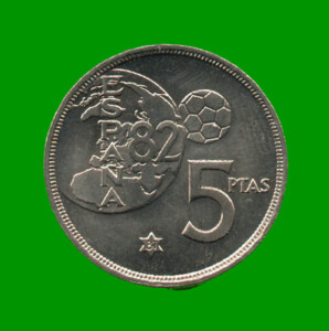 MONEDA DE ESPAÑA 5 PASETAS CONMEMORATIVA, AÑO 1980, ESTADO NUEVA.-