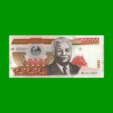 BILLETE DE LAOS 20.000 KIP, PICK 36a, AÑO 2002, ESTADO EXCELENTE.-