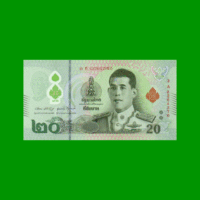 BILLETE DE THAILANDIA 20 BAHT, PICK 142, POLYMERO, AÑO 2022, ESTADO SIN CIRCULAR.-