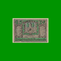 BILLETE DE ALEMANIA NOTGELD CIUDAD DE FINSTERWALDE N. L. 25 CENTAVOS, M. M. 362.1, ESTADO EXCELENTE+ .-