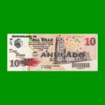 BONO MUNICIPALIDAD DE BELL VILLE $10,00, AÑO 2002/2003, ESTADO EXCELENTE+ .-