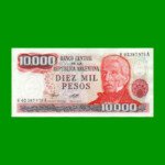 REPOSICION BILLETE PESOS LEY 18.188 $ 10.000,00, BOT 2489, ESTADO EXCELENTE.-