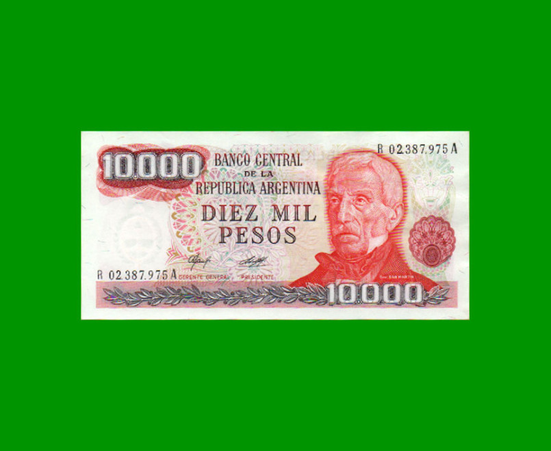 REPOSICION BILLETE PESOS LEY 18.188 $ 10.000,00, BOT 2489, ESTADO EXCELENTE.-