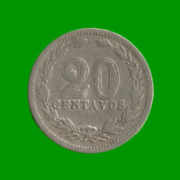 MONEDA DE ARGENTINA, M$N 2DA CIRCULACION, 0,20 CTVOS, AÑO 1921, ESTADO USADA.-
