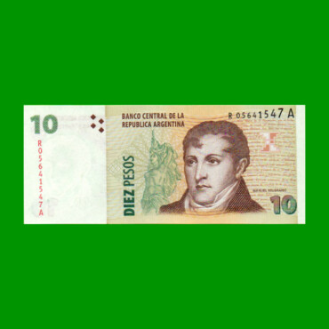REPOSICION BILLETE CONVERTIBLE SEGUNDO DISEÑO $ 10,00, BOT 3440, ESTADO SIN CIRCULAR .-