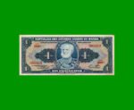BILLETE DE BRASIL 1 CRUZEIRO, PICK 150d, AÑO 1958, ESTADO EXCELENTE- .-