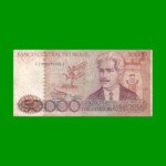 BILLETE DE BRASIL 50.000 CRUZEIROS, PICK 204c, AÑO 1985, ESTADO BUENO+ .-