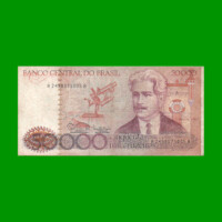BILLETE DE BRASIL 50.000 CRUZEIROS, PICK 204c, AÑO 1985, ESTADO BUENO+ .-