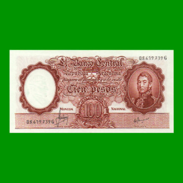 MONEDA NACIONAL $100,00, BOT 2086, AÑO 1969, ESTADO EXCELENTE+ .-