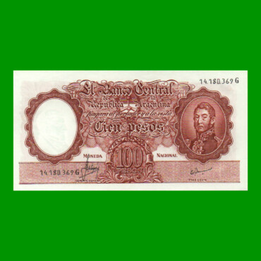 MONEDA NACIONAL $100,00, BOT 2086, AÑO 1969, ESTADO SIN CIRCULAR.-