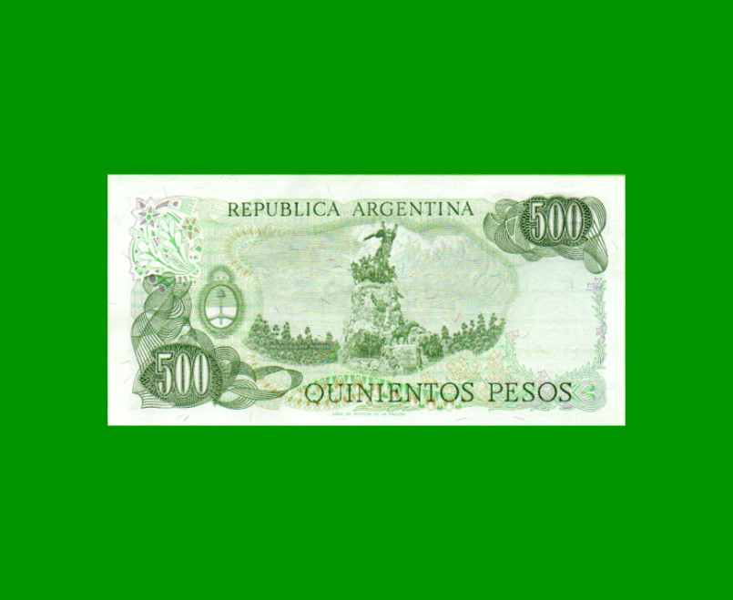 PESOS LEY 18.188 $500,00, BOT 2430a, AÑO 1981, ESTADO EXCELENTE+ .- - Imagen 2