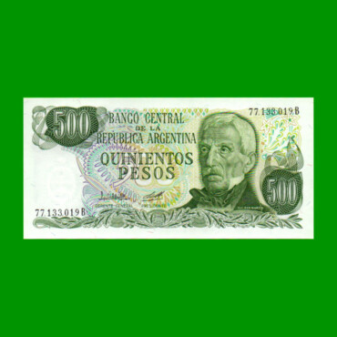 PESOS LEY 18.188 $500,00, BOT 2427, AÑO 1979, ESTADO SIN CIRCULAR.-