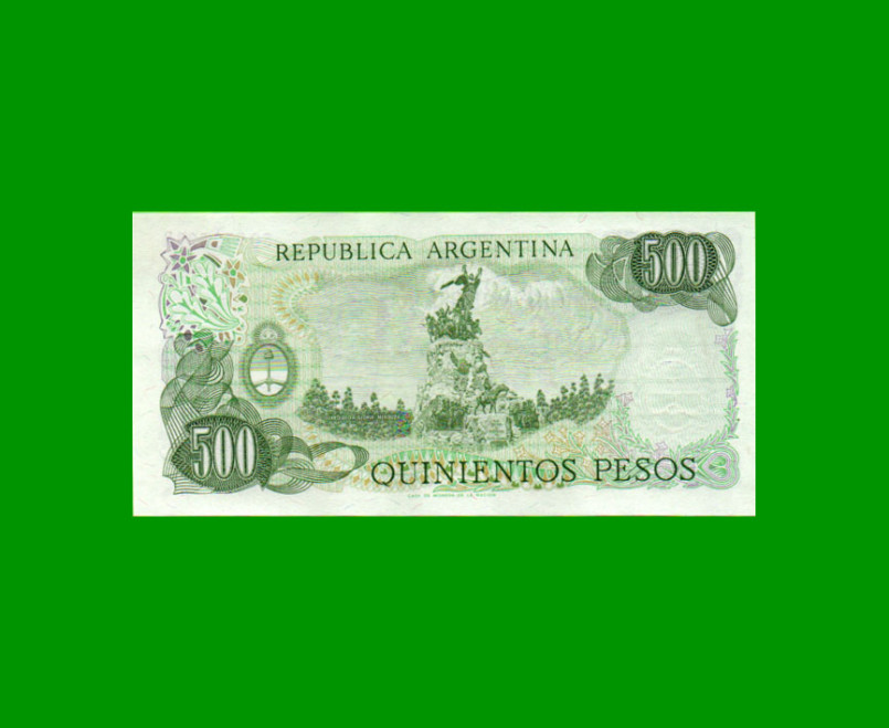 PESOS LEY 18.188 $500,00, BOT 2427b, AÑO 1979, ESTADO SIN CIRCULAR.- - Imagen 2