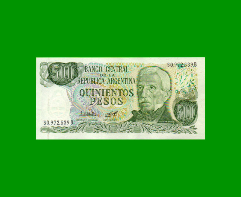 PESOS LEY 18.188 $500,00, BOT 2427b, AÑO 1979, ESTADO SIN CIRCULAR.-