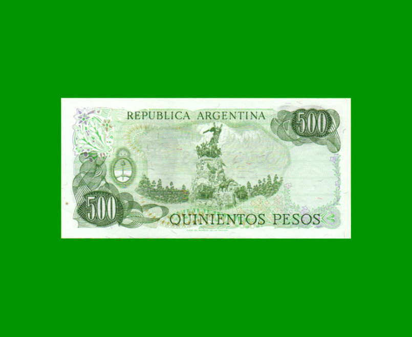 PESOS LEY 18.188 $500,00, BOT 2428a, AÑO 1979, ESTADO SIN CIRCULAR.- - Imagen 2