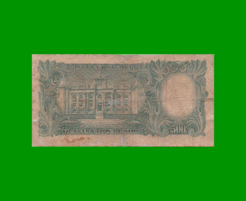 MONEDA NACIONAL $500,00, BOT 2111, AÑO 1963, ESTADO BUENO.- - Imagen 2