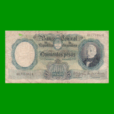 MONEDA NACIONAL $500,00, BOT 2114, AÑO 1964, ESTADO BUENO.-