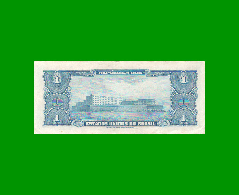 BILLETE DE BRASIL 1 CRUZEIRO, PICK 150d, AÑO 1958, ESTADO EXCELENTE.- - Imagen 2