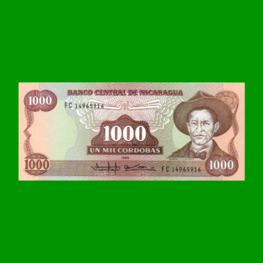 BILLETE DE NICARAGUA 1.000 CORDOBAS, PICK 156b, ESTADO SIN CIRCULAR.-