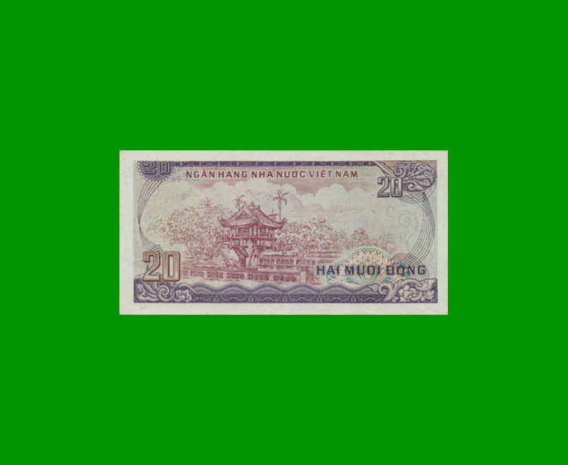 BILLETE DE VIETNAM 20 DONG, PICK 94, AÑO 1985, ESTADO EXCELENTE.- - Imagen 2