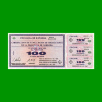 BONO DE CORDOBA $ 100,00, EC 271, AÑO 1995, SERIE A, ESTADO EXCELENTE+ .-