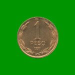 MONEDA DE CHILE 1 PESO,  AÑO 1990, ESTADO USADA.-