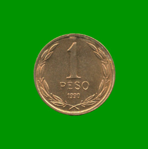 MONEDA DE CHILE 1 PESO,  AÑO 1990, ESTADO USADA.-
