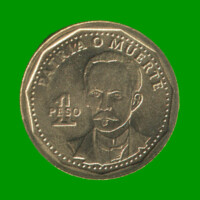 MONEDA DE CUBA 1 PESO, AÑO 2014, ESTADO NUEVA.-