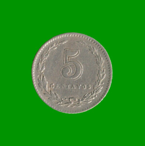 MONEDA DE ARGENTINA, M$N 2DA CIRCULACION, 0,05 CTVOS, AÑO 1922, ESTADO USADA.-