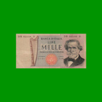 BILLETE DE ITALIA 1.000 LIRAS, PICK 101b, AÑO 1971, ESTADO MUY BUENO- .-
