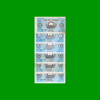 SET 6 BONOS TICKET, CLUB DEL TRUEQUE "DEFENSORES DEL TRUEQUE", 0,50; 10; 1; 3; 5; 10 Y 20 CREDITOS, MG 3116, 3117 - 3119 a 3122, ESTADO MB A EXC+ .-