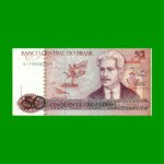 BILLETE DE BRASIL 50 CRUZADOS, PICK 210b, AÑO 1987, ESTADO SIN CIRCULAR.-