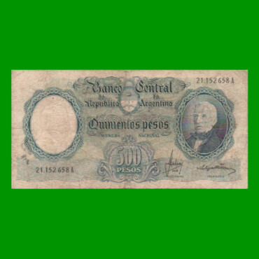 MONEDA NACIONAL $500,00, BOT 2120, AÑO 1966, ESTADO BUENO.-