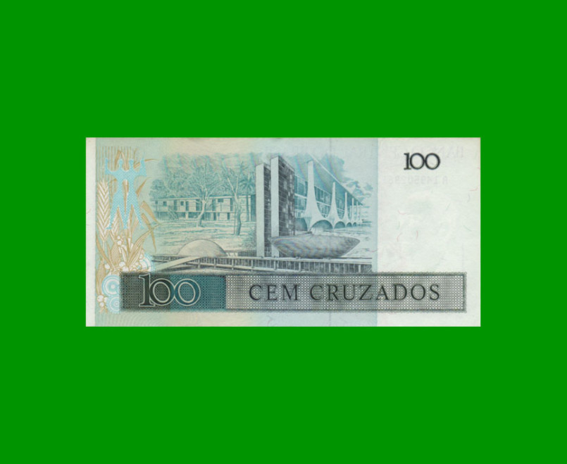 BILLETE DE BRASIL 100 CRUZADOS, PICK 211b, AÑO 1987, ESTADO SIN CIRCULAR.- - Imagen 2