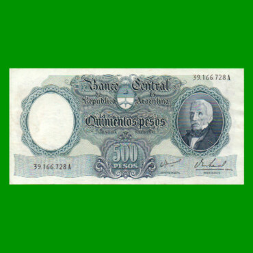 MONEDA NACIONAL $500,00, BOT 2122, AÑO 1967, ESTADO EXCELENTE- .-