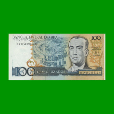 BILLETE DE BRASIL 100 CRUZADOS, PICK 211b, AÑO 1987, ESTADO SIN CIRCULAR.-