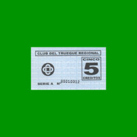 BONO CLUB DEL TRUEQUE REGIONAL, RED SOLIDARIA, 5 CREDITOS, MG 3335, ESTADO SIN CIRCULAR.-