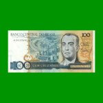 BILLETE DE BRASIL 100 CRUZADOS, PICK 211c, AÑO 1987, ESTADO EXCELENTE.-