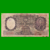 MONEDA NACIONAL $1.000,00, BOT 2132, NUMEROS ROJOS, AÑO 1951, ESTADO BUENO.-