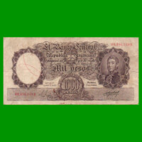 MONEDA NACIONAL $1.000,00, BOT 2138, NUMEROS ROJOS, AÑO 1955, ESTADO BUENO.-