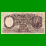 MONEDA NACIONAL $1.000,00, BOT - , NUMEROS ROJOS, COL 528b, AÑO 1955, ESTADO MUY BUENO- .-
