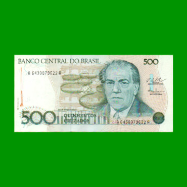 BILLETE DE BRASIL 500 CRUZADOS, PICK 212c, AÑO 1987, ESTADO SIN CIRCULAR.-