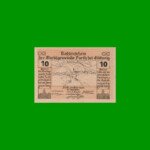 BILLETE DE AUSTRIA NOTGELD CIUDAD DE FURTH 10 HELLER, ESTADO EXCELENTE+ .-