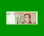REPOSICION BILLETE CONVERTIBLE SEGUNDO DISEÑO $ 10,00, BOT 3449, ESTADO EXCELENTE .-