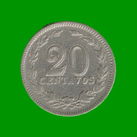MONEDA DE ARGENTINA, M$N 2DA CIRCULACION, 0,20 CTVOS, AÑO 1922, ESTADO USADA.-