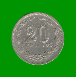 MONEDA DE ARGENTINA, M$N 2DA CIRCULACION, 0,20 CTVOS, AÑO 1922, ESTADO USADA.-