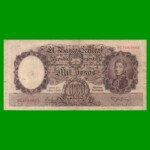 MONEDA NACIONAL $1.000,00, BOT 2140, NUMEROS ROJOS, AÑO 1956, ESTADO BUENO.-