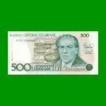 BILLETE DE BRASIL 500 CRUZADOS, PICK 212d, AÑO 1988, ESTADO SIN CIRCULAR.-