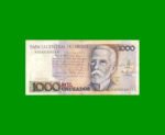 BILLETE DE BRASIL 1.000 CRUZADOS, PICK 213a, AÑO 1987, ESTADO MUY BUENO.-