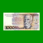 BILLETE DE BRASIL 1.000 CRUZADOS, PICK 213b, AÑO 1988, ESTADO SIN CIRCULAR.-